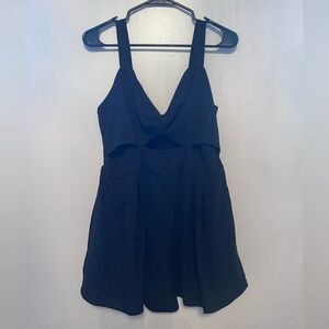 Casual Black Sleeveless Women's Romper